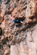 Chris Fox ticks Exodus II (27) Central Gully Right, Skyline Wall.