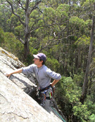 Owen leading "Pancake Flake" 30m grade 18