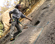 Owen leading "Pancake Flake" 30m grade 18