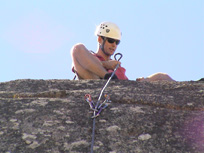 Me belaying atop Drunk As A Skunk