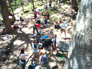 Some of the group in the Amphitheatre.