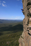 Mike File on the third ascent of pitch 2 of Snow Flurries (20)