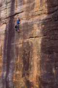 Adam Demmert does the first ascent of the two star Revenge Of The Chickens (24)