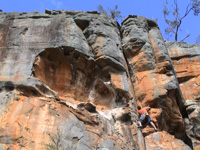 Unknown climber leading Objection Sustained, grade 18.