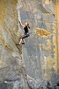 Alissa on the bouldery start of Lunging For Melons (22) at Bundaleer.