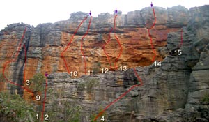 Topo of the upper cliff.