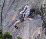 Unknown climber on "Last Rites" 124m grade 19