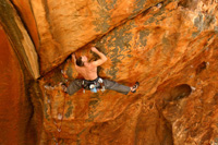 Chris Abernethy, traversing across Strike the First Blow (25).