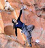 Jacqui leading Poison Bait (25) at Scoop Rocks, Grampians.