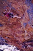 Neil Monteith on the first ascent of Stepping on Snakes (23), Sentinel Cave