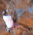 Dave leading Stepping On Snakes (23) at Sentinel Cave.