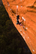 Jake Bresnehan on the very tough link-up of Tyranny into Lifestyling (31), Spurt Wall, Grampians.