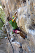 Lee Skidmore on Spurt Wall Traverse