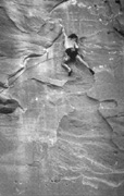 Dave Jones on World Party (27), Taipan Wall, Grampians. Photo By: Glenn Tempest.