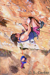 David Jones pulls off a coup ascent of Somoza, his new 32 near Nicaragua, on the war torn Sandinista Cliff in the Grampians, Victoria.