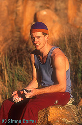 Julian Saunders at Arapiles. Photo By Simon Carter.