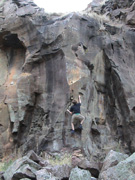 Kent bouldering the start of the grade 24.