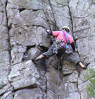 Me Leading "Fear Of Choss", 20m Grade 16.