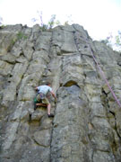 Kent topropes his mega classic crack route Mine Mine Mine (23)