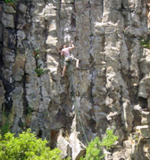 Kent on first ascent of Pull the Pin (20)