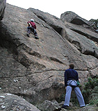 Ben, Leading "Quartz Route", grade 17.