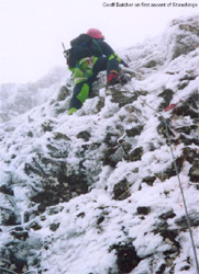 Geoff Butcher on first ascent of Stonehinge