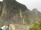 Cliffs carved by the path of Fox Glacier