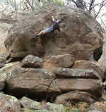 Bouldering on the drive in.