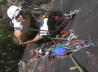 Extreme Reading. Lee belaying Phil at Beerwah, QLD.