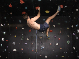 Me stuffing around on the cave roof (Click To Enlarge)