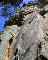 Natimuk local takes on Pitch One of The Ascension, grade 21.