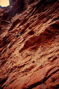 1st pitch (Roark leading) West Wall of Serpentine Gorge